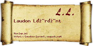 Laudon Lóránt névjegykártya