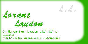 lorant laudon business card